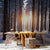 Snow Covered Forest Sunset Wallpaper Mural