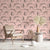 Pink Leopard Pattern Wallpaper Mural