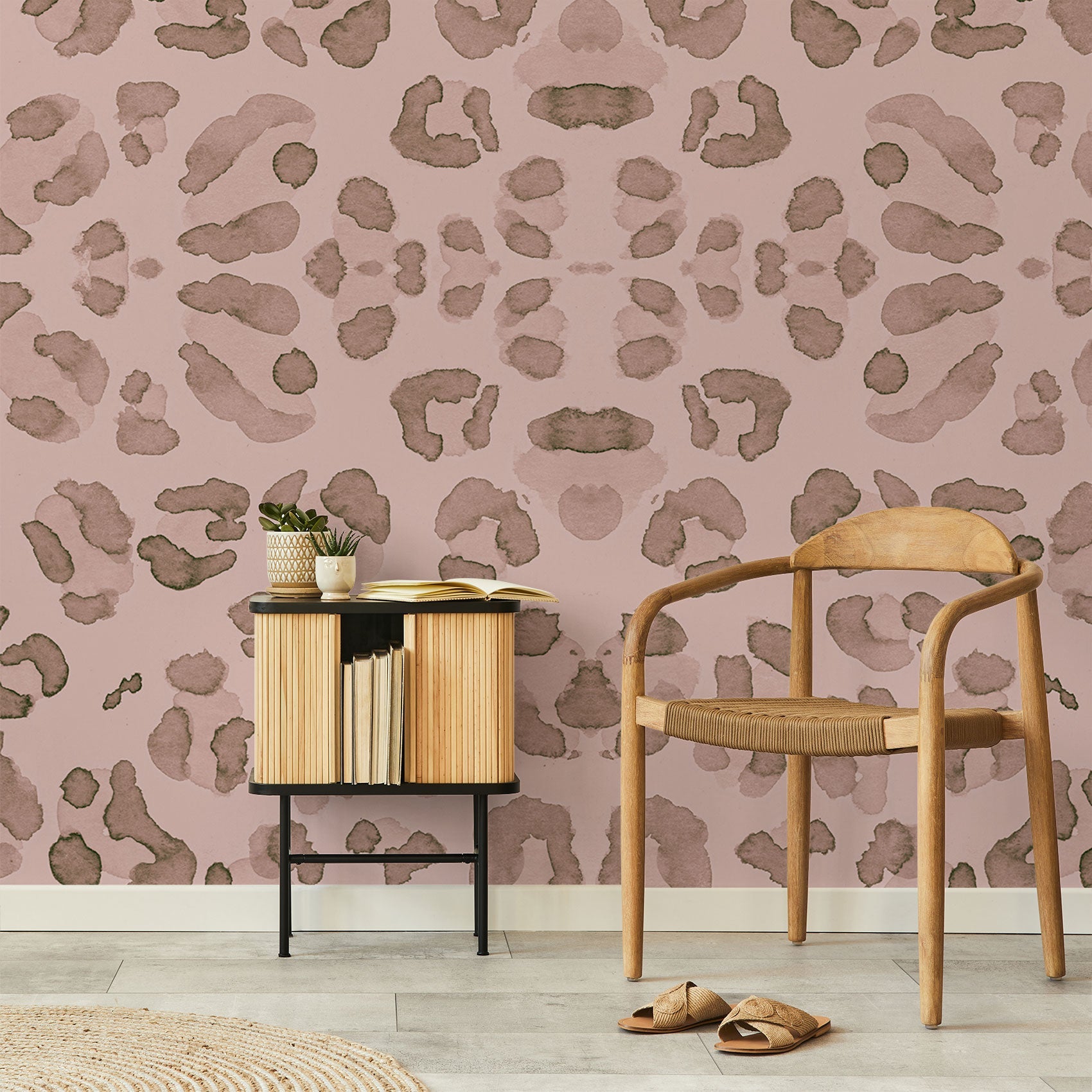 Pink Leopard Print Wallpaper Mural