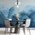 Blue Cracked Marble Watercolour Wallpaper Mural