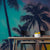 Vintage Hawaii Sunset Palms Wallpaper Mural