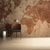 Leather Texture World Map Wallpaper Mural