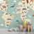 Illustrated Animals Kids World Map Wallpaper Mural