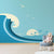 Surf Waves Illustration Wallpaper Mural