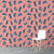 Pink Tiger Pattern Wallpaper Mural